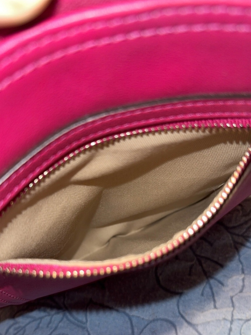Coach Fuchsia Pink Leather Crossbody Bag - Picture 5 of 5